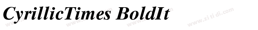 CyrillicTimes BoldIt字体转换